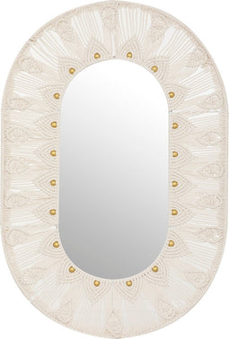 Atmosphera Wandspiegel / spiegel Romeo - Katoen - 60 x 90 cm - Wit