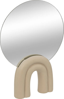 Atmosphera Wavy Bliss Tafelspiegel - 24x5x36cm - Beige