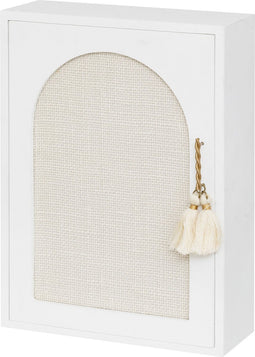 Atmosphera Wild Romance Sleutelkast met spiegel - 20x9x28cm - Wit