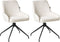 JENNER - Set van 2 eetkamerstoelen - Gebroken wit - Polyester