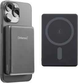 Intenso MW10000 - Powerbank - 10.000 mAh - Draadloos opladen tot 15W - Grijs