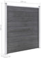 vidaXL - Schuttingset - 1 - vierkant - en - 1 - schuin - 273x186 - cm - HKC - grijs