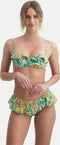 CYELL Paisley Perfect - bikinitop met voorgevormde cups en beugel - Maat 70E - Groen