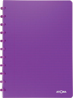 Atoma Trendy schrift, ft A4, 144 bladzijden, commercieel geruit, transparant paars