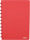 Atoma Trendy schrift, ft A4, 144 bladzijden, gelijnd, transparant rood