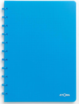 Atoma Trendy schrift, ft A4, 144 bladzijden, geruit 5 mm, transparant turkoois