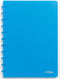 Atoma Trendy schrift, ft A4, 144 bladzijden, geruit 5 mm, transparant turkoois