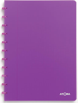 Atoma Trendy schrift, ft A4, 144 bladzijden, geruit 5 mm, transparant paars