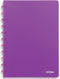Atoma Trendy schrift, ft A4, 144 bladzijden, geruit 5 mm, transparant paars