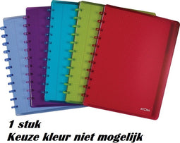 Atoma Trendy schrift, ft A5+, 120 bladzijden, commercieel geruit, met 6 tabbladen, in geassorteerde kleur