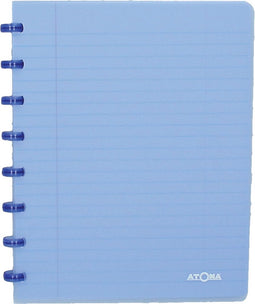 Atoma - Trendy schrift | ft A5 | 144 bladzijden | commercieel geruit | transparant blauw