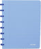 Atoma - Trendy schrift | ft A5 | 144 bladzijden | commercieel geruit | transparant blauw