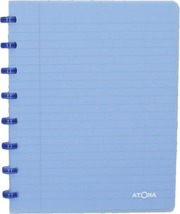 Atoma - Trendy schrift | ft A5 | 144 bladzijden | gelijnd | transparant blauw