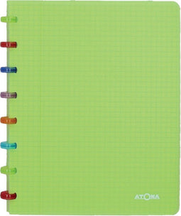 Atoma Tutti Frutti schrift, ft A5, 144 bladzijden, commercieel geruit, transparant groen