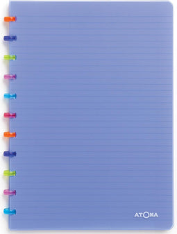 Atome Tutty Frutti Schrift - A4 - 144 pagina's - Gelinieerd - Transparant Blauw