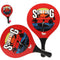 Atosa Beachball set Surfing - hout - rood - strand tennis speelset - kinderen/volwassenen
