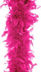 Atosa Carnaval verkleed boa met veren - fuchsia roze - 180 cm - 45 gram - Glitter and Glamour - verkleed accessoires
