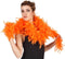 Atosa Carnaval verkleed boa met veren - oranje - 180 cm - 45 gram - Glitter and Glamour - verkleed accessoires