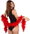 Atosa Carnaval verkleed boa met veren - rood - 180 cm - 45 gram - Glitter and Glamour - verkleed accessoires