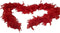 Atosa Carnaval verkleed boa met veren - rood - 180 cm - 45 gram - Glitter and Glamour - verkleed accessoires