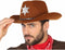 Atosa Carnaval verkleed Cowboy hoed Kentucky - bruin - volwassenen - Western Sheriff thema