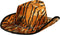 Atosa Carnaval verkleed Cowboy hoed Tiger - bruin - volwassenen - Tijger print