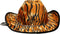 Atosa Carnaval verkleed Cowboy hoed Tiger - bruin - volwassenen - Tijger print