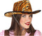 Atosa Carnaval verkleed Cowboy hoed Tiger - bruin - volwassenen - Tijger print