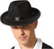 Atosa Carnaval verkleed hoed voor een Maffia/gangster - zwart - polyester - heren/dames