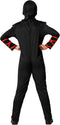 Atosa Carnaval verkleed kostuum/outfit - Ninja - voor jongens - zwart/rood - polyester - Compleet 128