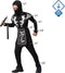 Atosa Carnaval verkleed kostuum/outfit - Ninja - voor jongens - zwart/wit - polyester - Compleet 140