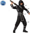 Atosa Carnaval verkleed kostuum/outfit - Ninja Warrior - voor jongens - zwart/wit - polyester - Compleet 116