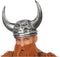 Atosa Carnaval verkleed Viking helm - grijs - met hoorns - plastic - heren - krijgers en ridders