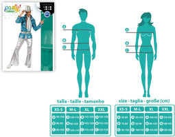 Atosa Disco-outfit Blauw 2XL