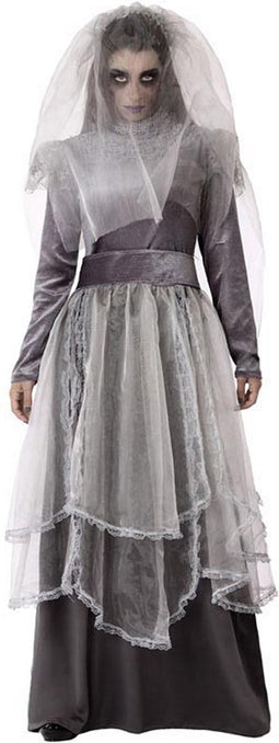 ATOSA - Grijze begrafenis bruid vermomming - XS / S (34 tot 36)