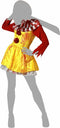 Atosa Halloween Clown Kostuum Geel M-L