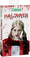 Atosa Halloween verkleedpruik lang haar met staartjes - zwart/blond/rood - dames