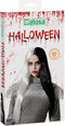 Atosa Halloween verkleedpruik lang haar - zwart/wit - dames - Zombie/Spook/Heks