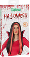 Atosa Heksenpruik lang haar - zwart/rood - dames - Halloween - Duivel - Vampier