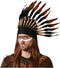 Atosa indianen veren hoofd tooi voor heren - zwart/bruin - met ornamenten - carnaval/verkleed accessoires - volwassenen