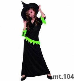 Atosa - Jurk - Heks - Fluor - Assortie - Incl. heksenhoed - mt.104