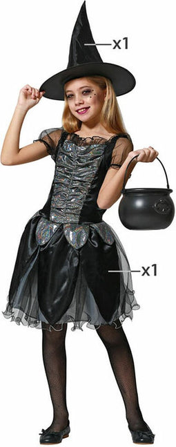 Atosa Magische Drankjes Meisje Op Maat Zwart 7-9 Years