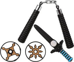 Atosa Ninja wapens set - verkleed speelgoed - 4 artikelen - kunststof - kinderen - Carnaval