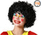 Atosa party Verkleedpruik voor heren en dames - zwart - Pietenpruik - kleine krulletjes - met sinterklaas