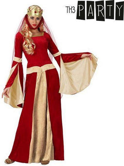 ATOSA - Rood met goud middeleeuws kostuum voor vrouwen - XS / S (34 tot 36)
