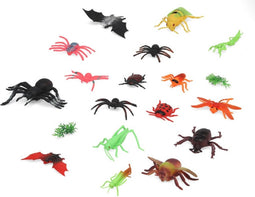 Atosa Speelgoed insecten dieren speelfiguren - set 18x stuks - kunststof - tussen 3-6 cm - kleuren mix - 1 april grappen - Halloween