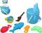 Atosa Strand/zandbak speelgoed set - emmer/schepjes met vormpjes - plastic - Sealife - Zandbakspeeltjes - Strandspeelgoed