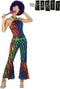 ATOSA - Veelkleurige luipaard disco kostuum voor vrouwen - XS / S (34 tot 36)