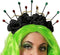 Atosa Verkleed haarband/hoofdband met bloemen kroon - zwart - meisjes/dames - Evil queen/Halloween/Medusa/Fantasy - carnaval - kunststof