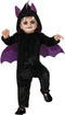 Atosa Verkleed pakje voor peuters - vleermuis - zwart/paars - carnaval/Halloween dieren verkleedkleding 12-24 mnd